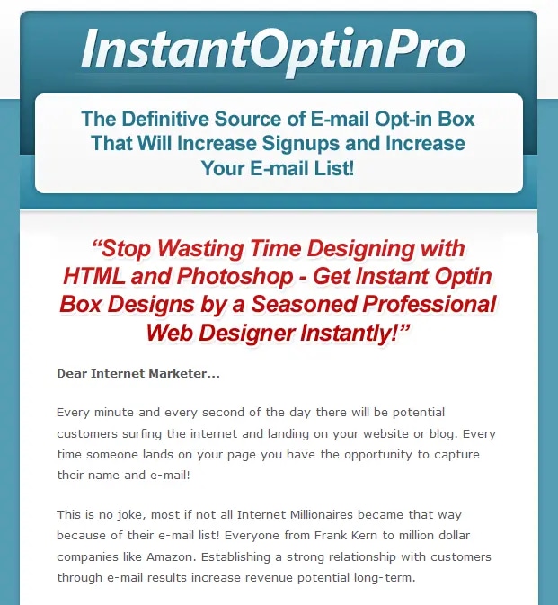 Instant Optin Pro